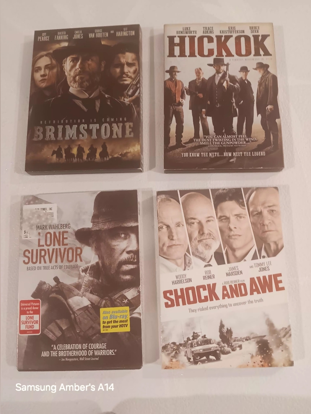 SET OF FOUR DVD ACTION LIKE NEW